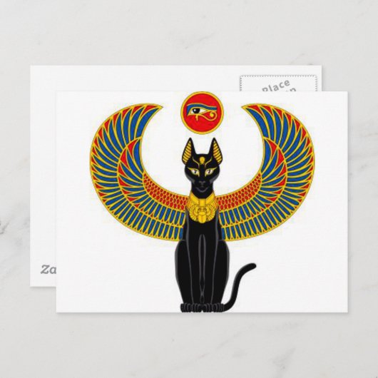 Ägypten Cat Postkarte (Vorne/Hinten)