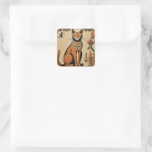 Ägypten Cat Quadratischer Aufkleber (Tasche)
