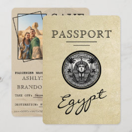 Ägypten Champagner Hochzeit Passport Save the Date