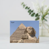 Ägypten, die Pyramide von Cheops und die Große Sph Postkarte (Stehend Vorderseite)