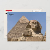 Ägypten, die Pyramide von Cheops und die Große Sph Postkarte (Vorne/Hinten)
