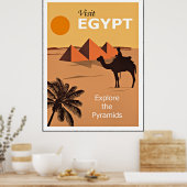 Ägypten, die Pyramiden erkunden, Poster (Küche)