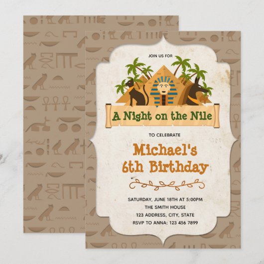 Ägypten-Einladung Einladung (Vorne/Hinten)