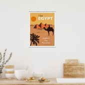 Ägypten, Entdecken Sie die Pyramiden, Vintage Reis Poster (Küche)