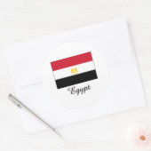 Ägypten-Flag-Design Runder Aufkleber (Umschlag)