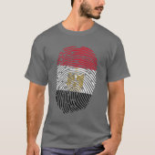 Ägypten-Flagge als T - Shirt mit Fingerabdruck (Vorderseite)