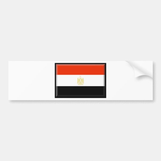 Ägypten-Flagge Autoaufkleber (Vorne)