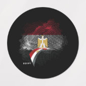 Ägypten-Flagge Etiketten (Design 1)