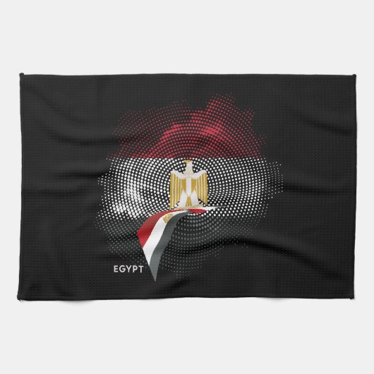 Ägypten-Flagge Geschirrtuch (Horizontal)
