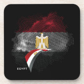 Ägypten-Flagge Getränkeuntersetzer (Vorderseite)