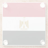 Ägypten-Flagge Glasuntersetzer (Rückseite)