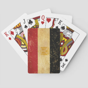 Ägypten-Flagge im Vintage-Grunge-Design Spielkarten