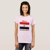 Ägypten-Flagge + Karte + Text-T - Shirt (Vorne ganz)