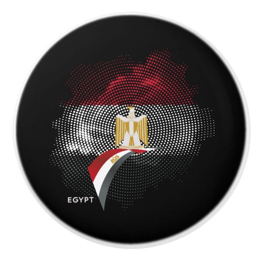 Ägypten-Flagge Keramikknauf (Vorderseite)