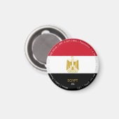 Ägypten-Flagge Magnet (Vorderseite/Rückseite)