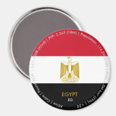 Ägypten-Flagge Magnet (Vorderseite/Rückseite)