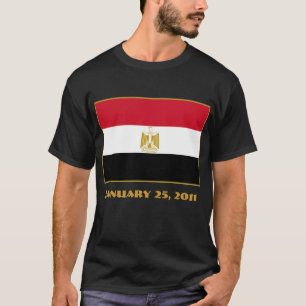 ÄGYPTEN-Flagge mit am 25. Januar 2011 Datum T-Shirt