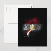 Ägypten-Flagge Postkarte (Vorne/Hinten)