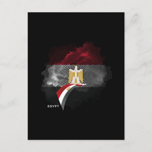 Ägypten-Flagge Postkarte (Vorderseite)