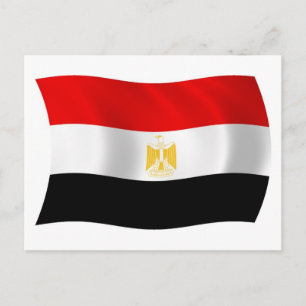 Ägypten Flagge Postkarte