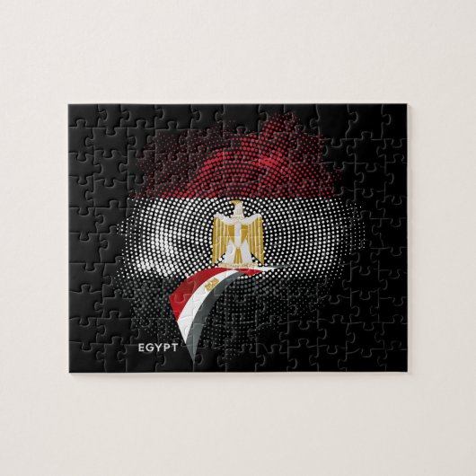 Ägypten-Flagge Puzzle (Horizontal)