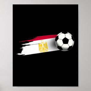 Ägypten Flagge Trikot Ägyptisches Fußballteam Ägyp Poster
