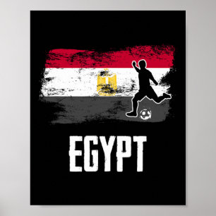 Ägypten-Flagge-Trikot ägyptisches Fußballteam ägyp Poster