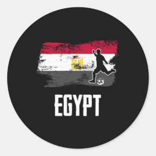 Ägypten-Flagge-Trikot ägyptisches Fußballteam ägyp Runder Aufkleber