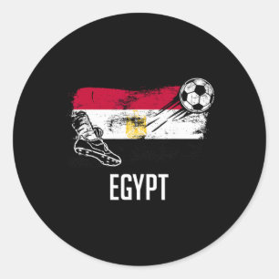 Ägypten-Flagge-Trikot ägyptisches Fußballteam ägyp Runder Aufkleber