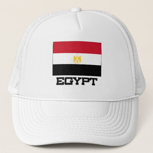 Ägypten-Flagge Truckerkappe (Vorderseite)