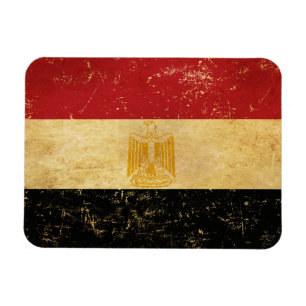 Ägypten-Flagge Vintage-Grunge-Design Magnet