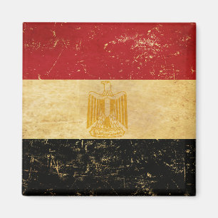 Ägypten-Flagge Vintage-Grunge-Design-Magnet Magnet