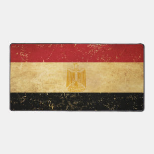 Ägypten-Flagge Vintage-Grunge-Design Schreibtischunterlage