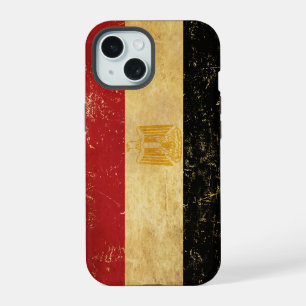 Ägypten-Flagge Vintage Grunge iPhone 15 Hülle