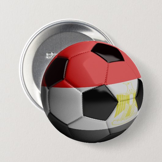 Ägypten-Flaggen-Fußball Button (Vorne & Hinten)