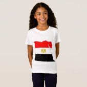 Ägypten-Flaggen-Karte Größengleich T-Shirt (Vorne ganz)
