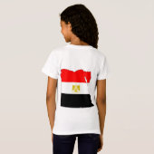 Ägypten-Flaggen-Karte Größengleich T-Shirt (Schwarz voll)