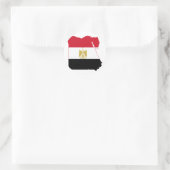 Ägypten Flaggenkarte EG Runder Aufkleber (Tasche)