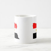 Ägypten-Flaggenkarte Kaffeetasse (Mittel)