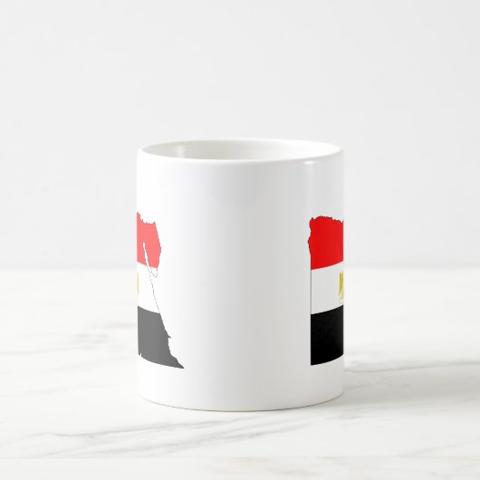 Ägypten-Flaggenkarte Kaffeetasse (Mittel)