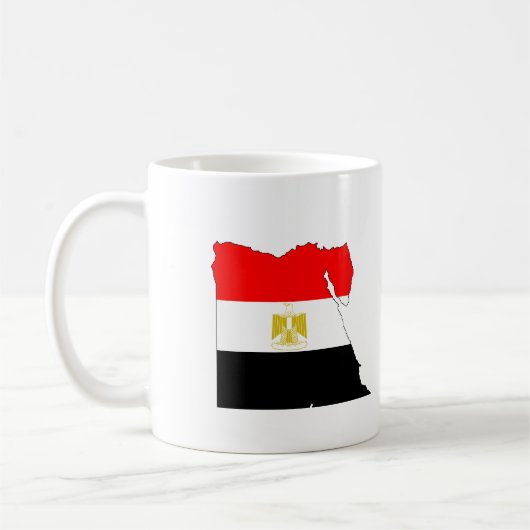 Ägypten-Flaggenkarte Kaffeetasse (Links)