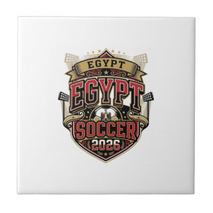 Ägypten Fußball 2026 Fußball Fett Land Typografie Fliese