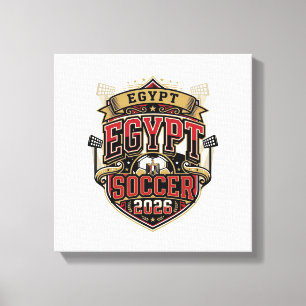 Ägypten Fußball 2026 Fußball Fett Land Typografie  Leinwanddruck