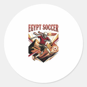 Ägypten Fußball Skelett Stürmer Nationen Premium S Runder Aufkleber