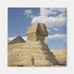 Ägypten, Giza. Die große Sphynx erhebt sich über d Magnet