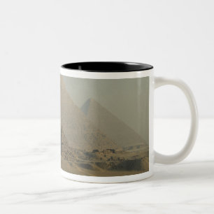 Ägypten, Giza, Giza-Pyramiden-Komplex, Giza-Platea Zweifarbige Tasse