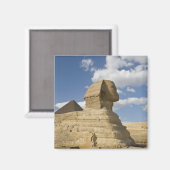 Ägypten, Gizeh. Der große Sphynx erhebt sich über Magnet (Vorderseite/Rückseite)