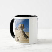 Ägypten, Gizeh. Der große Sphynx steigt über den 2 Tasse (Vorderseite Links)