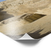 Ägypten, Gizeh. Die große Sphynx erhebt sich über Fotodruck (Ecke)