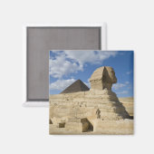 Ägypten, Gizeh. Die große Sphynx erhebt sich über  Magnet (Vorderseite/Rückseite)